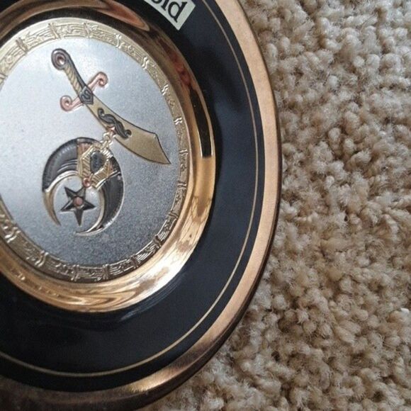 Art of Chokin 24KT Gold Edged Decorative Set black white plate mini vintage - Picture 14 of 16